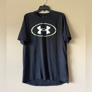 Under Armour Men's Black Tee with White Logo